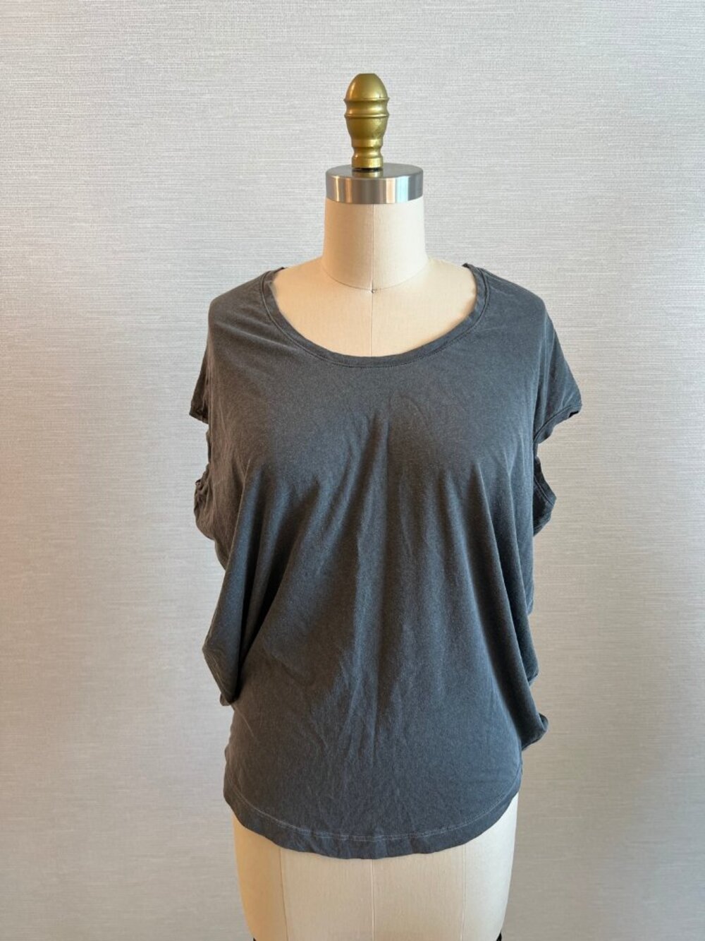 Splendid Charcoal Gray Oversized Dolman Short Sleeve Tee XS S